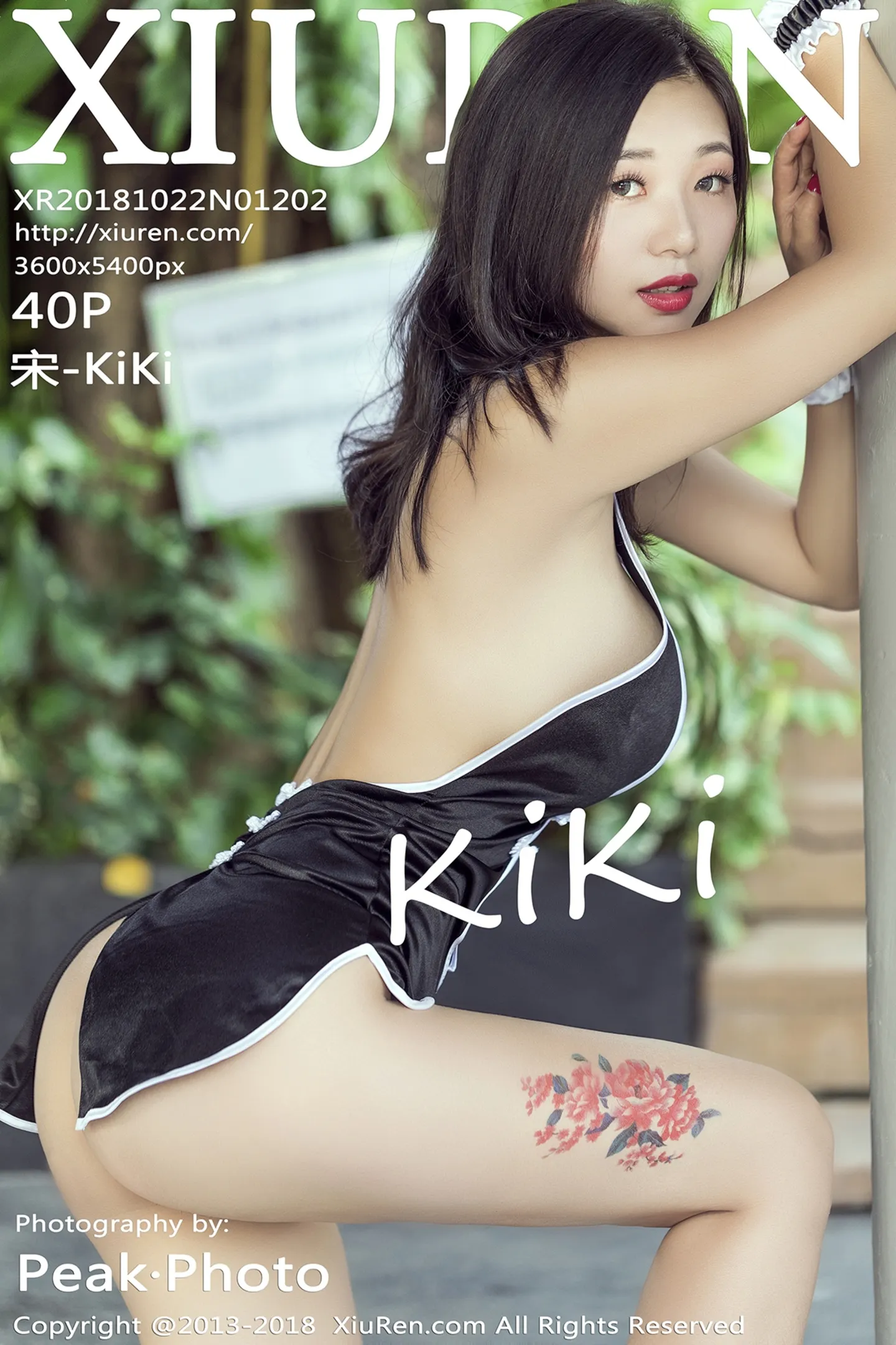 [XiuRen秀人网]No.1202_女神宋-Kiki普吉岛旅拍黑色情趣旗袍+蕾丝薄纱火辣诱惑写真40P-秀人网 - XiuRen.Space